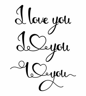 爱意表白英文手写体