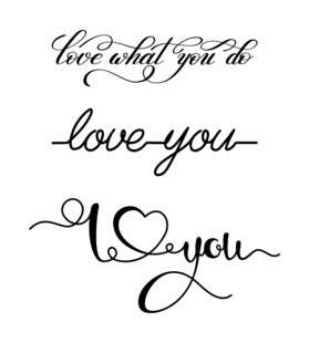 爱意表白英文手写体