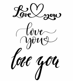 爱意表白英文手写体