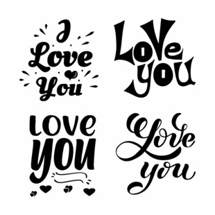 爱意表白英文手写体