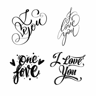 爱意表白英文手写体