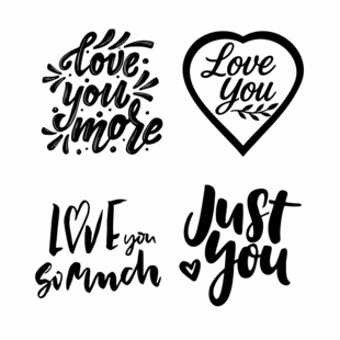 爱意表白英文手写体