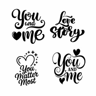 爱意表白英文手写体