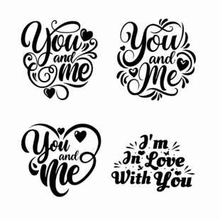 爱意表白英文手写体