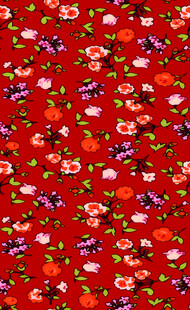 红色碎花布料图案