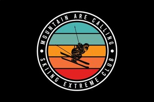 滑雪电影节标志素材