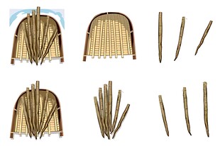 多样竹制工具展示