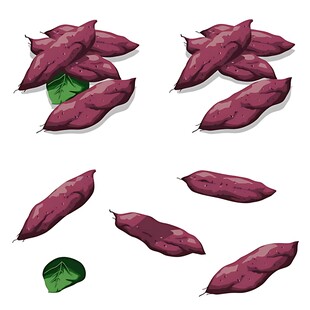 新鲜紫薯色泽诱人