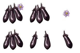 紫色高跟鞋与花朵组合