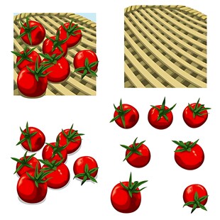 番茄图案设计素材