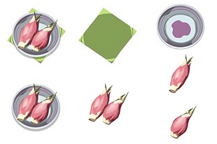 新鲜水萝卜及配菜展示