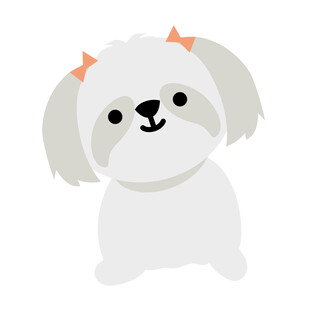 可爱小狗戴蝴蝶结