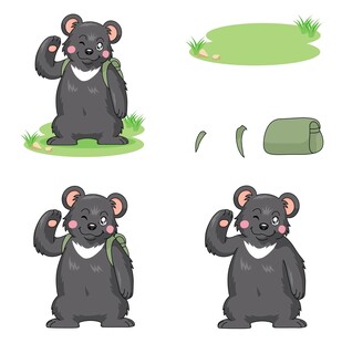 可爱考拉敬礼姿势集合