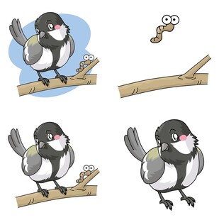 小鸟动态插画