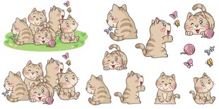 可爱猫咪卡通形象集合