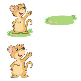 可爱小老鼠卡通形象展示