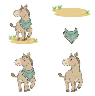 可爱小马插画及配饰