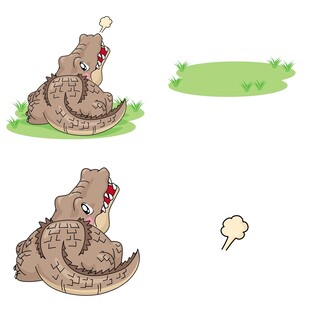 卡通恐龙的趣味日常场景