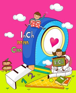 儿童欢乐创意时钟玩耍场景