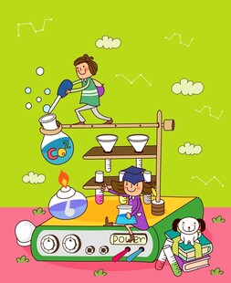 儿童欢乐创意科技玩耍场景