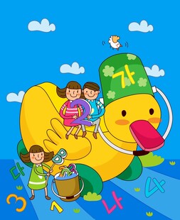 儿童欢乐戏水小黄鸭玩具