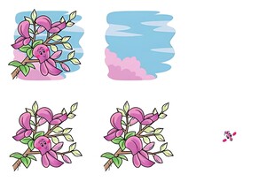 手绘花卉图案设计元素