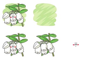 兔子与绿叶绘画步骤图