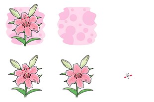 粉色花朵图案设计元素