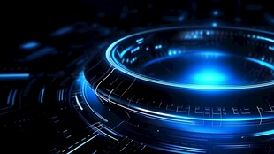 炫酷蓝光科技圆形装置