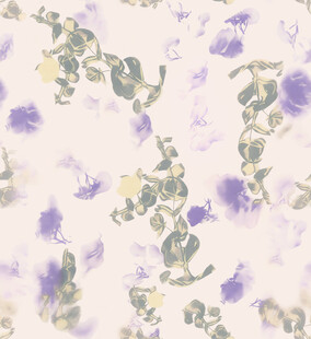 淡紫色花卉图案布料