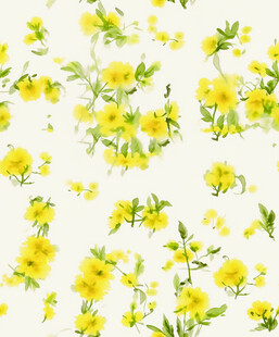 黄色小花无缝图案背景