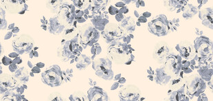 蓝白花卉图案纹理背景