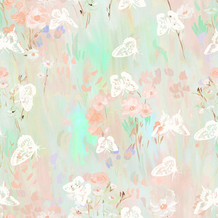 梦幻花卉水彩背景图案