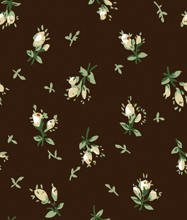 深棕底白色花卉图案纹理