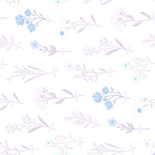 清新淡雅花卉图案背景