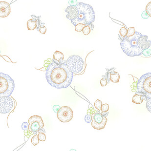 手绘多彩花卉图案背景