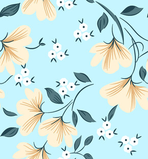 浅蓝色底花卉图案背景