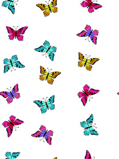多彩蝴蝶无缝图案背景