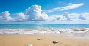 美丽海滨沙滩风景