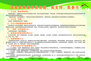 国家森林城市我知晓我支持我参与