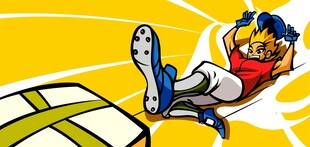 卡通人物激情踢球瞬间