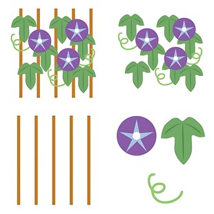 牵牛花种植元素集合