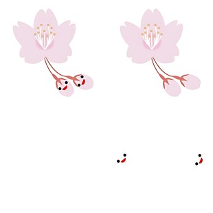 粉色樱花耳环饰品设计图