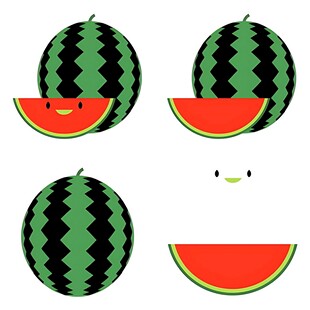 可爱西瓜图案集合