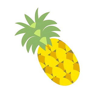 卡通风格的黄色菠萝形象