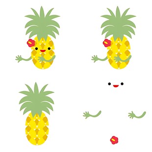 可爱菠萝卡通图案