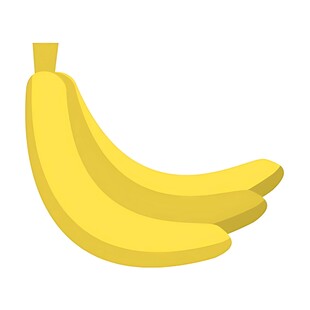三根黄色卡通香蕉