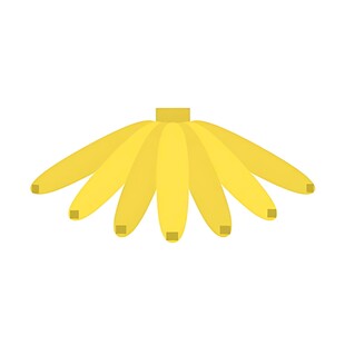 一串黄色卡通香蕉图案