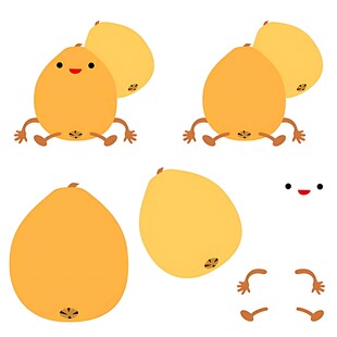 可爱拟人化柠檬卡通形象