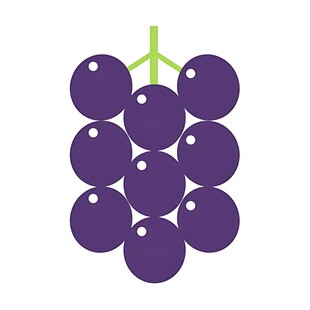 紫色葡萄插画